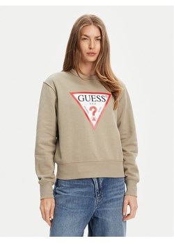 Guess Bluza W2YQ16 KBA11 Khaki Regular Fit ze sklepu MODIVO w kategorii Bluzy damskie - zdjęcie 183941498