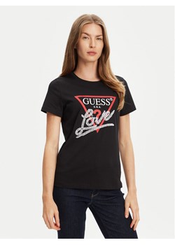 Guess T-Shirt W5YI40 I3Z14 Czarny Regular Fit ze sklepu MODIVO w kategorii Bluzki damskie - zdjęcie 183941516