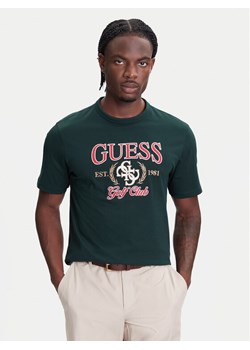 Guess T-Shirt M5YI22 K8FQ4 Zielony Regular Fit ze sklepu MODIVO w kategorii T-shirty męskie - zdjęcie 183941519