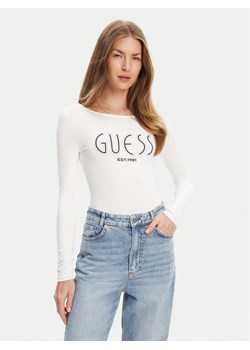 Guess Body W5YP05 K68D2 Biały Slim Fit ze sklepu MODIVO w kategorii Bluzki damskie - zdjęcie 183941536