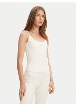 Guess Top V5RP09 KCD02 Écru Regular Fit ze sklepu MODIVO w kategorii Bluzki damskie - zdjęcie 183941549