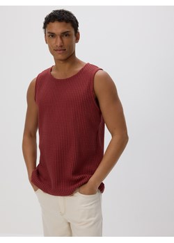 Reserved - Strukturalny top - bordowy ze sklepu Reserved w kategorii T-shirty męskie - zdjęcie 183942625
