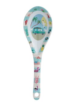 Overbeck and Friends Łyżka &quot;Beach Life&quot; w kolorze błękitno-białym do serwowania - dł. 21,8 cm ze sklepu Limango Polska w kategorii Sztućce - zdjęcie 183943159