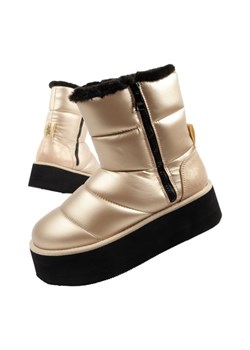 Buty, śniegowce Karl Lagerfeld Thermo KL48554HGD złoty ze sklepu ButyModne.pl w kategorii Śniegowce damskie - zdjęcie 183944278