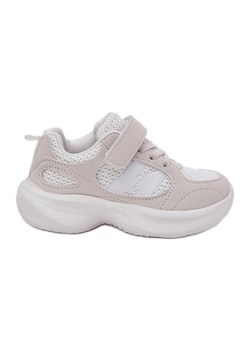 Buty Sportowe Sneakersy Dziecięce Na Rzep Białe ze sklepu ButyModne.pl w kategorii Buty sportowe dziecięce - zdjęcie 183944475