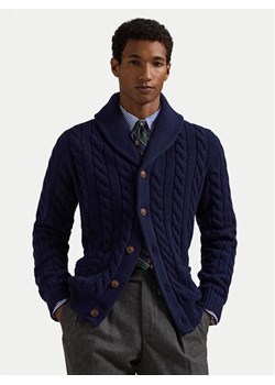 Polo Ralph Lauren Kardigan 710956609001 Granatowy Regular Fit ze sklepu MODIVO w kategorii Swetry męskie - zdjęcie 183944817