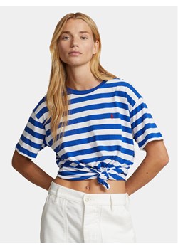 Polo Ralph Lauren T-Shirt Rl Str Prl T 211924295001 Niebieski Regular Fit ze sklepu MODIVO w kategorii Bluzki damskie - zdjęcie 183944849