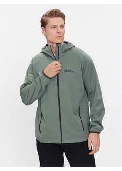 Jack Wolfskin Kurtka softshell Feldberg Hoody 1306922 Zielony Regular Fit ze sklepu MODIVO w kategorii Kurtki męskie - zdjęcie 183944857