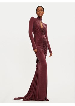 Elisabetta Franchi Sukienka wieczorowa AB-616-46E1-V800 Bordowy Regular Fit ze sklepu MODIVO w kategorii Sukienki - zdjęcie 183944858
