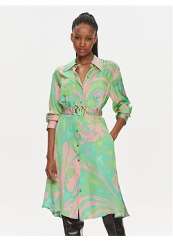 Pinko Sukienka koszulowa 103084 A1PE Zielony Regular Fit ze sklepu MODIVO w kategorii Sukienki - zdjęcie 183945057