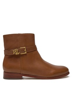 Lauren Ralph Lauren Botki 802946807002 Brązowy ze sklepu MODIVO w kategorii Botki - zdjęcie 183945208