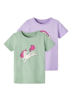 NAME IT Komplet 2 t-shirtów 13216260 Kolorowy Regular Fit ze sklepu MODIVO w kategorii Bluzki dziewczęce - zdjęcie 183945277