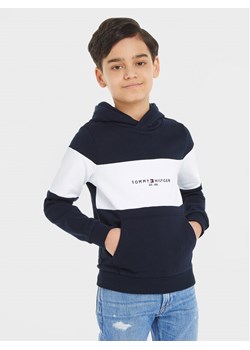 Tommy Hilfiger Bluza Essential Colorblock KB0KB08385 S Granatowy Regular Fit ze sklepu MODIVO w kategorii Bluzy chłopięce - zdjęcie 183945309