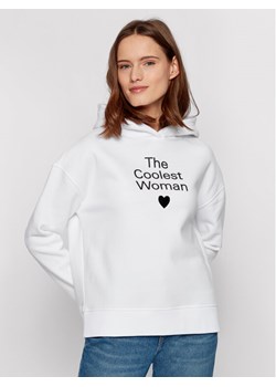 Boss Bluza Evalin_Vd 50452526 Biały Regular Fit ze sklepu MODIVO w kategorii Bluzy damskie - zdjęcie 183945326
