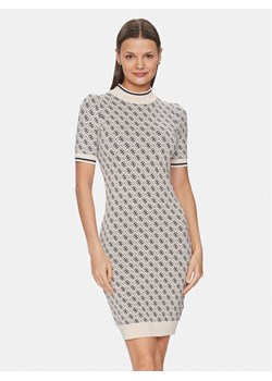 Guess Sukienka codzienna W3YK39 Z37K0 Écru Bodycon Fit ze sklepu MODIVO w kategorii Sukienki - zdjęcie 183945365