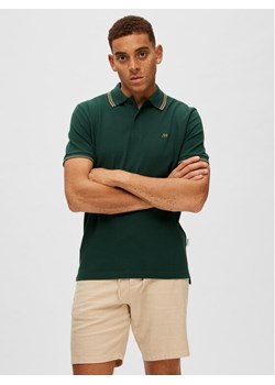 Selected Homme Polo 16087840 Zielony Regular Fit ze sklepu MODIVO w kategorii T-shirty męskie - zdjęcie 183945429