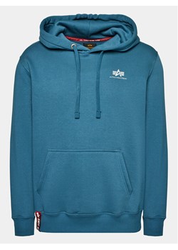 Alpha Industries Bluza Basic Small Logo 196318 Granatowy Regular Fit ze sklepu MODIVO w kategorii Bluzy męskie - zdjęcie 183945446