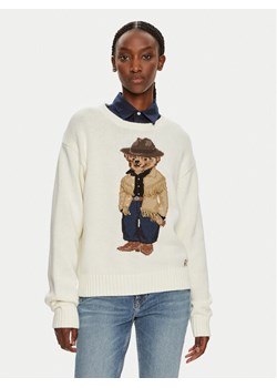 Polo Ralph Lauren Sweter 211941562001 Beżowy Relaxed Fit ze sklepu MODIVO w kategorii Swetry damskie - zdjęcie 183945468