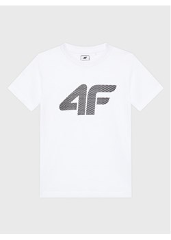 4F T-Shirt HJZ22-JTSM002 Biały Regular Fit ze sklepu MODIVO w kategorii T-shirty chłopięce - zdjęcie 183945499