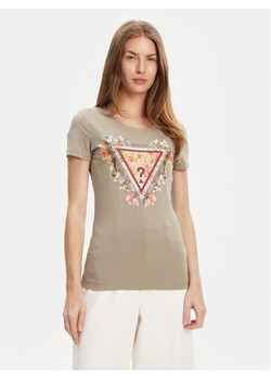 Guess T-Shirt W5YI08 J1314 Zielony Regular Fit ze sklepu MODIVO w kategorii Bluzki damskie - zdjęcie 183945507