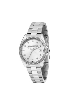 KARL LAGERFELD Zegarek R0553101510 Srebrny ze sklepu MODIVO w kategorii Zegarki - zdjęcie 183945555