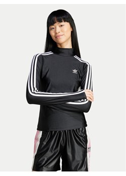 adidas Bluzka adicolor 3-Stripes IZ3200 Czarny Slim Fit ze sklepu MODIVO w kategorii Bluzki damskie - zdjęcie 183945706