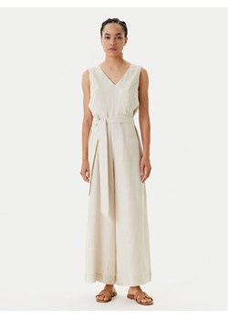 United Colors Of Benetton Kombinezon 4AGHDT00E Beżowy Wide Leg ze sklepu MODIVO w kategorii Kombinezony damskie - zdjęcie 183945788