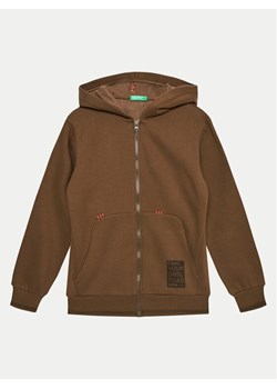 United Colors Of Benetton Bluza 3HLMC504I Brązowy Regular Fit ze sklepu MODIVO w kategorii Bluzy chłopięce - zdjęcie 183946117
