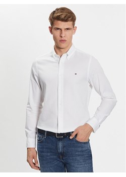 Tommy Hilfiger Koszula Flex Dobby MW0MW31816 Biały Slim Fit ze sklepu MODIVO w kategorii Koszule męskie - zdjęcie 183946226