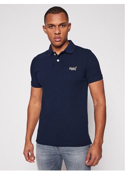 Superdry Polo Classic Pique M1110031A Granatowy Regular Fit ze sklepu MODIVO w kategorii T-shirty męskie - zdjęcie 183946316
