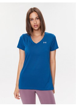 Under Armour T-Shirt Tech Ssv - Solid 1255839 Niebieski Loose Fit ze sklepu MODIVO w kategorii Bluzki damskie - zdjęcie 183946425