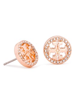Tory Burch Kolczyki Crystal Logo Circle-Stud Earring 53422 Różowy ze sklepu MODIVO w kategorii Kolczyki - zdjęcie 183946429