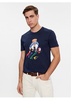 Polo Ralph Lauren T-Shirt 710853310025 Granatowy Slim Fit ze sklepu MODIVO w kategorii T-shirty męskie - zdjęcie 183946567