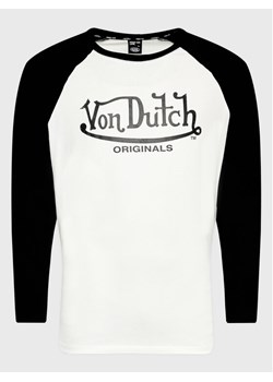 Von Dutch Longsleeve Lane 6 324 009 Biały Relaxed Fit ze sklepu MODIVO w kategorii T-shirty męskie - zdjęcie 183946775