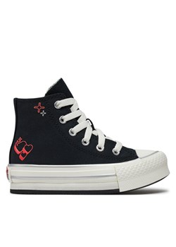 Converse Trampki Chuck Taylor All Star Eva Lift A09122C Czarny ze sklepu MODIVO w kategorii Trampki dziecięce - zdjęcie 183946805
