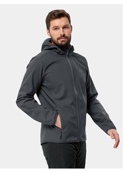 Jack Wolfskin Kurtka softshell Bornberg Hoody 1307471 Czarny Regular Fit ze sklepu MODIVO w kategorii Kurtki męskie - zdjęcie 183946848