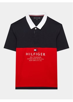 Tommy Hilfiger Polo KB0KB08155 Granatowy Regular Fit ze sklepu MODIVO w kategorii T-shirty chłopięce - zdjęcie 183946957