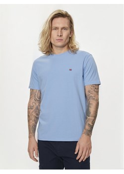 Napapijri T-Shirt Salis NP0A4H8D Błękitny Regular Fit ze sklepu MODIVO w kategorii T-shirty męskie - zdjęcie 183947008
