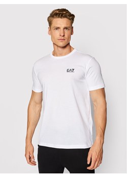 EA7 Emporio Armani T-Shirt 8NPT51 PJM9Z 1100 Biały Regular Fit ze sklepu MODIVO w kategorii T-shirty męskie - zdjęcie 183947137