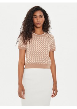 Guess Sweter Ashley W4YR07 Z3FG0 Beżowy Regular Fit ze sklepu MODIVO w kategorii Swetry damskie - zdjęcie 183947148