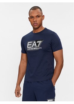 EA7 Emporio Armani T-Shirt 3DPT81 PJM9Z 1554 Granatowy Regular Fit ze sklepu MODIVO w kategorii T-shirty męskie - zdjęcie 183947445
