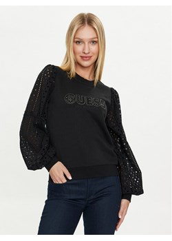Guess Bluza W4GQ07 KBKM0 Czarny Regular Fit ze sklepu MODIVO w kategorii Bluzy damskie - zdjęcie 183947665
