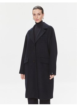 Tommy Hilfiger Płaszcz wełniany WW0WW39756 Granatowy Regular Fit ze sklepu MODIVO w kategorii Płaszcze damskie - zdjęcie 183947715