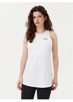 EA7 Emporio Armani Top 3HTH56 TJ29Z 1100 Biały Regular Fit ze sklepu MODIVO w kategorii Bluzki damskie - zdjęcie 183947756