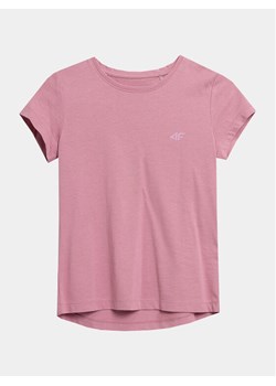 4F T-Shirt 4FJAW23TTSHF0816 Różowy Regular Fit ze sklepu MODIVO w kategorii Bluzki dziewczęce - zdjęcie 183947835