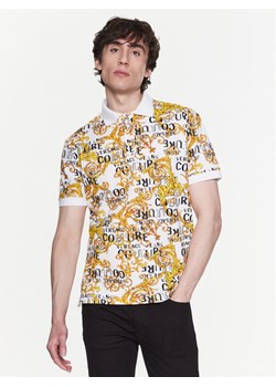 Versace Jeans Couture Polo 74GAG6S0 Biały Regular Fit ze sklepu MODIVO w kategorii T-shirty męskie - zdjęcie 183947917