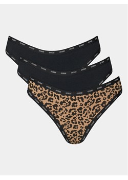Guess Komplet 3 par stringów O4GG23 K6YW1 Brązowy ze sklepu MODIVO w kategorii Majtki damskie - zdjęcie 183948089