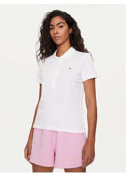 Gant Polo Shield 4200870 Biały Slim Fit ze sklepu MODIVO w kategorii Bluzki damskie - zdjęcie 183948217