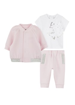 Karl Lagerfeld Kids Komplet dresowy Z30521 M Różowy Regular Fit ze sklepu MODIVO w kategorii Komplety niemowlęce - zdjęcie 183948348