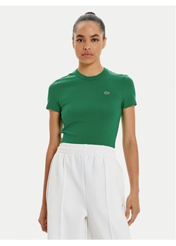Lacoste T-Shirt TF7218 Zielony Slim Fit ze sklepu MODIVO w kategorii Bluzki damskie - zdjęcie 183948506